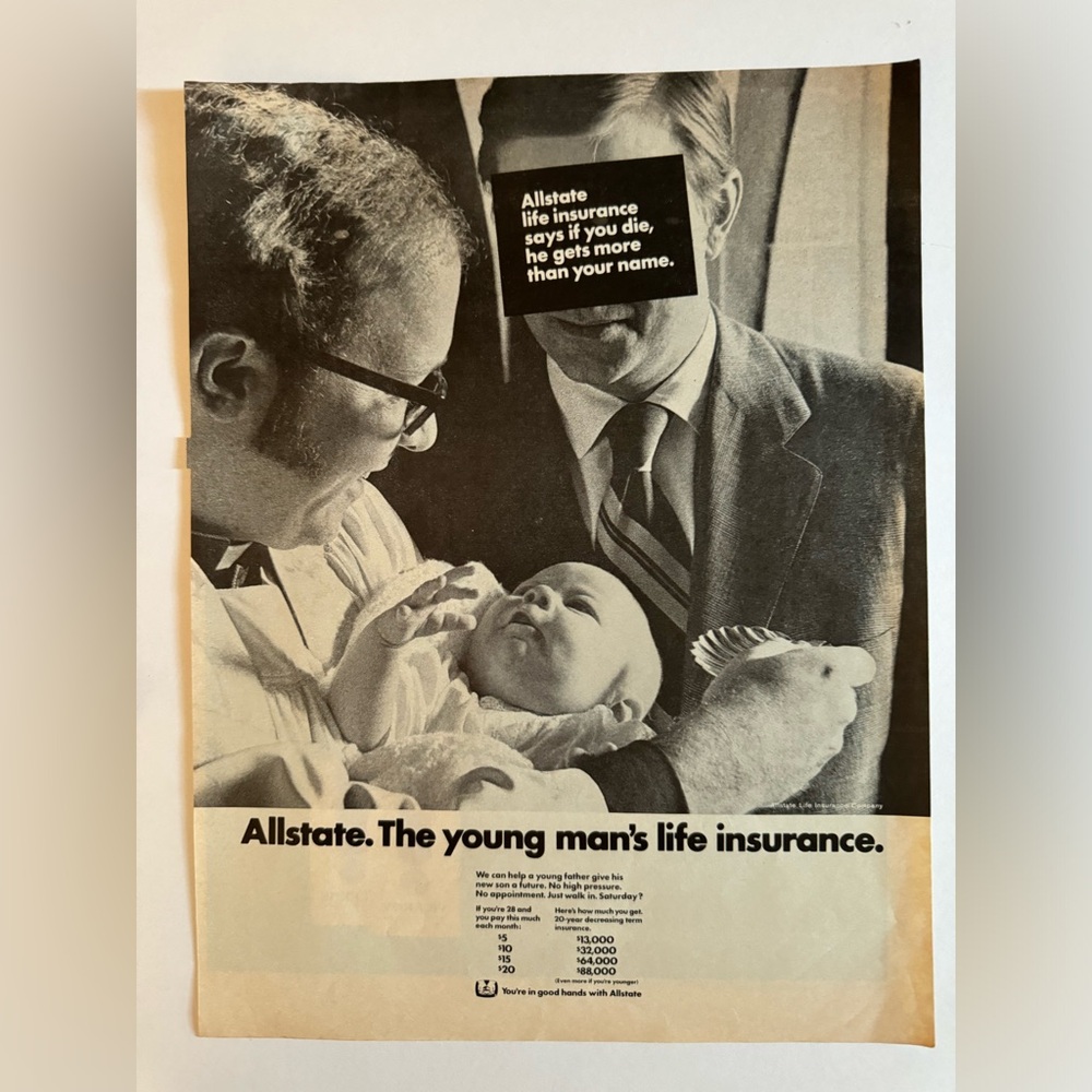 5/$20 Allstate Vintage Print Advertisement 1971